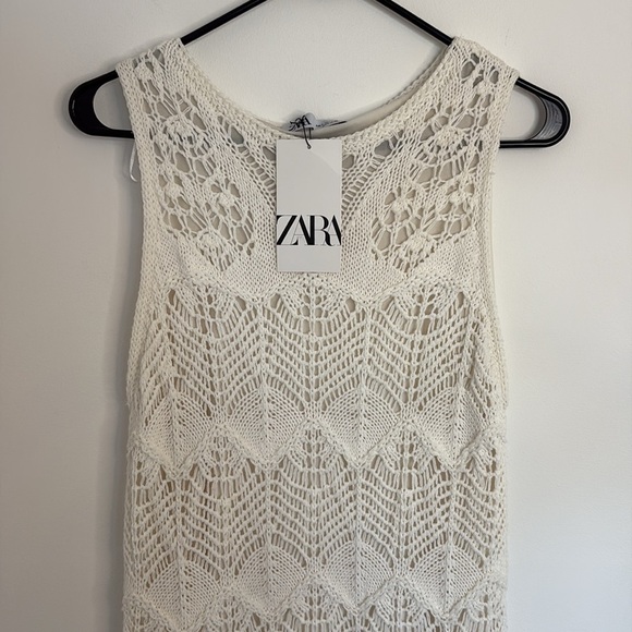 Zara Openwork Knit Midi Dress - Picture 3 of 8